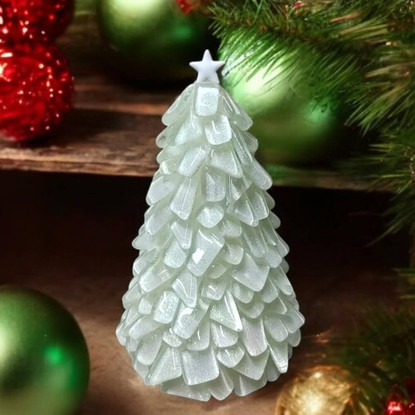 Glitter Tree, Snow, DIY