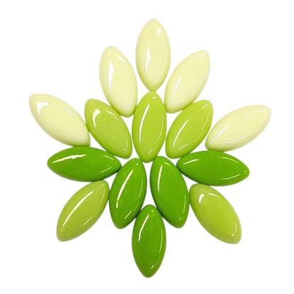 Glass Leaves Art, Green Mix, 50 g