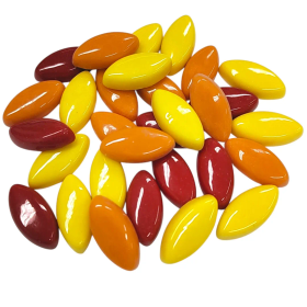 Glasblad Art, Yellow-Red Mix, 50 g