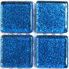 Glitter 20 mm, Blue, 49 bitar