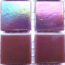 Glasmosaik Iriserande 20 mm, Amethyst, 25 bitar