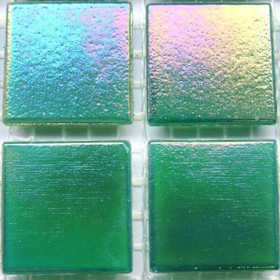 Glasmosaik Iriserande 20 mm, Jade, ark
