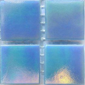 Glasmosaik Iriserande 20 mm, Light Blue, 25 bitar
