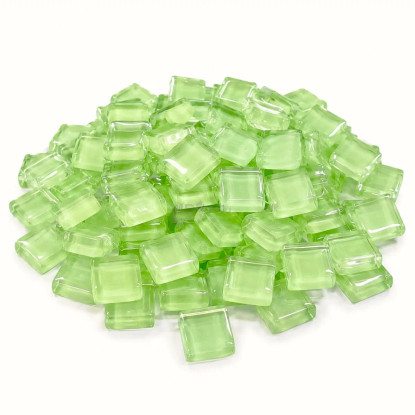 Glasmosaikbitar Mini Crystal 10 mm, Light Green, 150 g