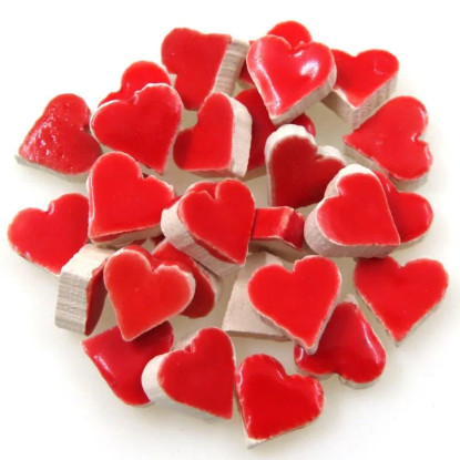 Micro Hearts 8 mm, Red, 5 g