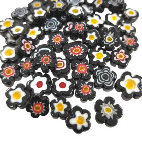 Millefiori, Flower Black Mix, 25 g