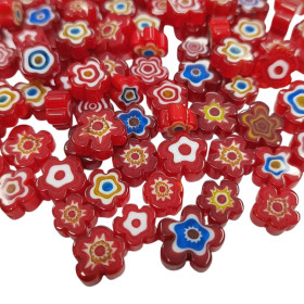 Millefiori, Flower Red Mix, 25 g