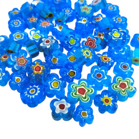 Millefiori, Flower Turquoise Mix, 25 g