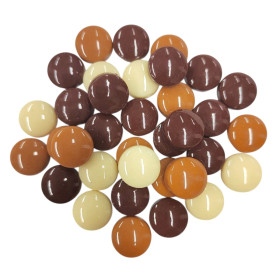 Minihelmet 12 mm, Brown–Cream Mix, 50 g