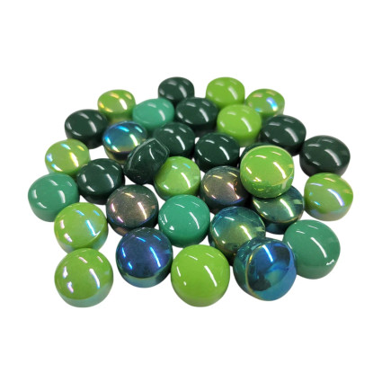 Mini Glass Gems 12 mm, Treehugger Green, 200 g