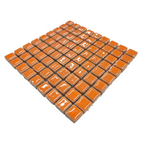 Mini glaserad keramik, Orange, 81 st