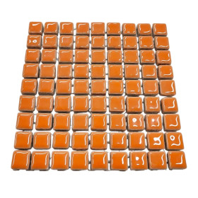 Mini glaserad keramik, Orange, 81 st