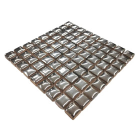 Mini glaserad keramik, Silver, 81 st