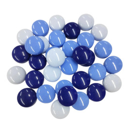 Mini Glass Gems 12 mm, Blue Mix, 50 g