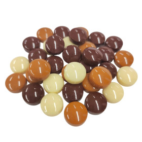 Minihelmet 12 mm, Brown–Cream Mix, 50 g