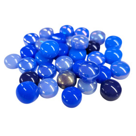 Mini Glass Gems 12 mm, Electric Blue, 50 g