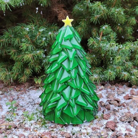 Green Mosaic Christmas Tree, 14 cm, DIY