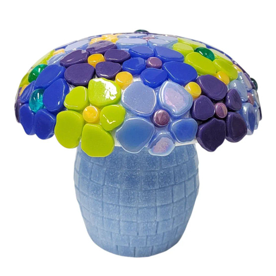 Flower Mushroom, Blue, DIY