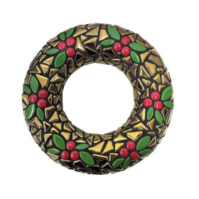 Mosaic Christmas Wreath, DIY