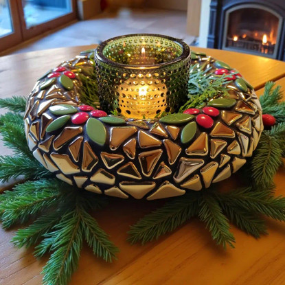 Mosaiikkijoulukranssi, DIY