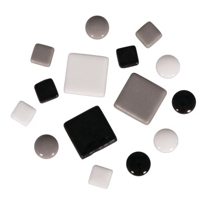 Fancy Glass Black/White Mix 500 g