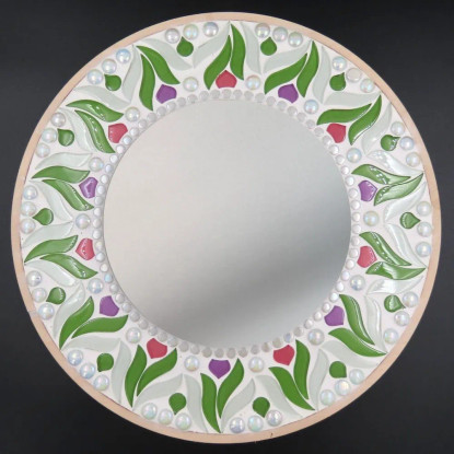 Mosaic Mirror 30 cm, Tulip, DIY