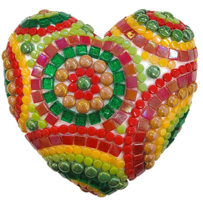 Mosaic Heart, Fruity, DIY