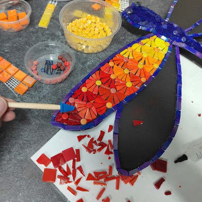 Trollslända, 40 cm, Metall