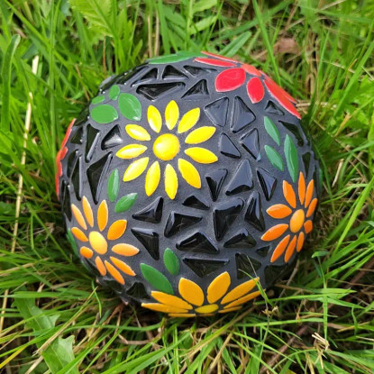 Mosaiikkipallo, Kukat, DIY