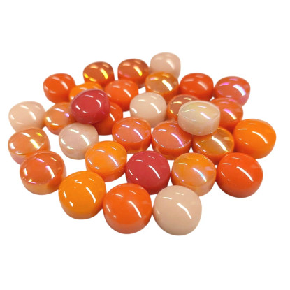 Mini Glass Gems 12 mm, Rock Orange, 50 g