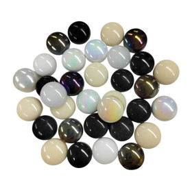 Minihelmet 12 mm, Ebony and Ivory, 50 g