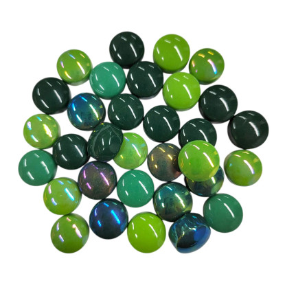 Mini Glass Gems 12 mm, Treehugger Green, 200 g
