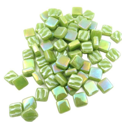Ottoman 8 mm helmiäishohtoinen lasimosaiikki, Acid Green, 200 g