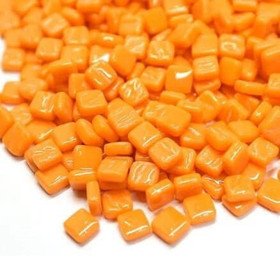 Ottoman 8 mm Glass Mosaic, Orange Opal, 50 g