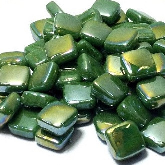 Ottoman 8 mm helmiäishohtoinen lasimosaiikki, Pine, 50 g