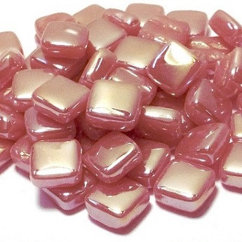 Ottoman 8 mm helmiäishohtoinen lasimosaiikki, Rose Pink, 50 g