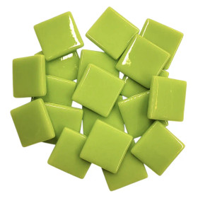 Pâte de Verre glasmosaikbitar 25 mm, Acid Green, 500 g