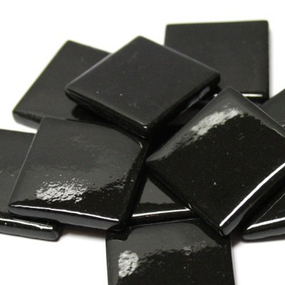 Pâte de Verre -lasimosaiikkipalat 25 mm, Black Opal, 100 g