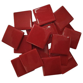 Pâte de Verre glasmosaikbitar 25 mm, Blood Red, 500 g
