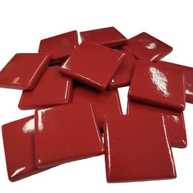 Pâte de Verre glasmosaikbitar 25 mm, Blood Red, 100 g