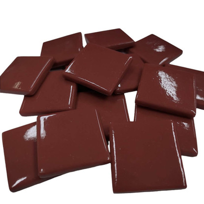 Pâte de Verre glasmosaikbitar 25 mm, Bordeaux, 100 g