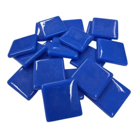Pâte de Verre glasmosaikbitar 25 mm, Brilliant Blue, 100 g