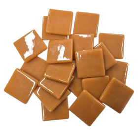 Pâte de Verre glasmosaikbitar 25 mm, Brown Sugar, 100 g