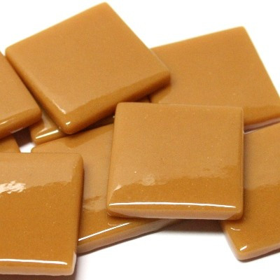 Pâte de Verre glasmosaikbitar 25 mm, Brown Sugar, 100 g