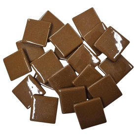 Pâte de Verre glasmosaikbitar 25 mm, Coffee, 100 g