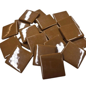 Pâte de Verre glasmosaikbitar 25 mm, Coffee, 100 g