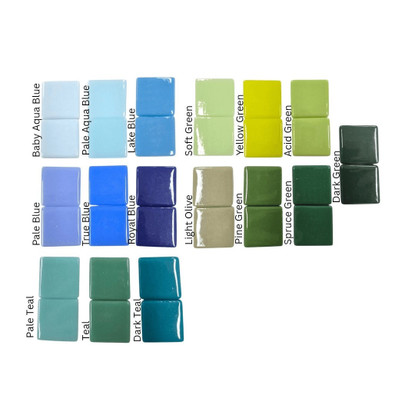 Pâte de Verre Glass Mosaic Tiles 25 mm, Royal Blue, 500 g