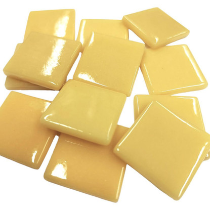 Pâte de Verre -lasimosaiikkipalat 25 mm, Corn Yellow, 100 g