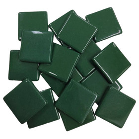 Pâte de Verre glasmosaikbitar 25 mm, Dark Green, 500 g