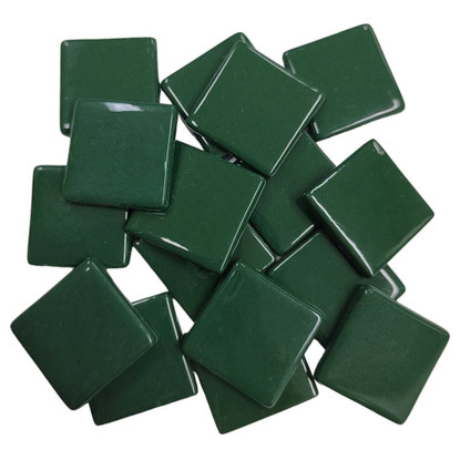 Pâte de Verre glasmosaikbitar 25 mm, Dark Green, 500 g